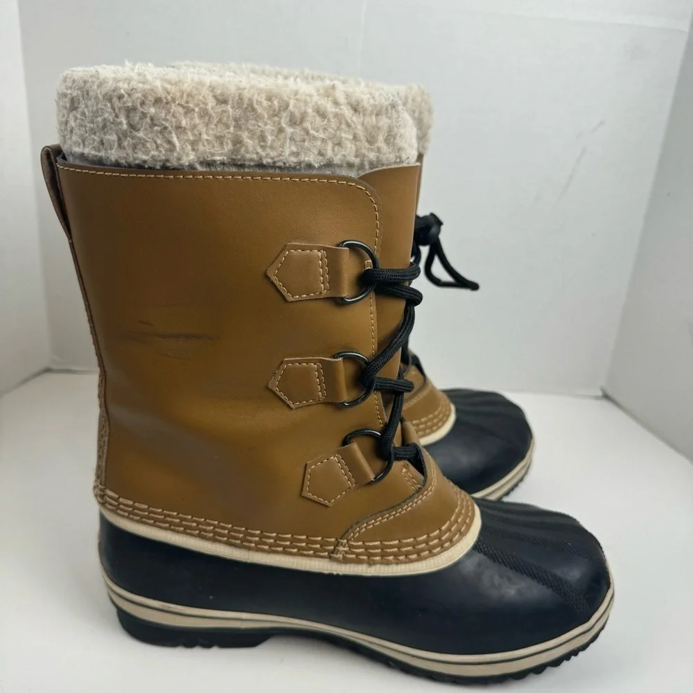 Sorel Youth Pac Lace Up Waterproof Lined Duck Boots